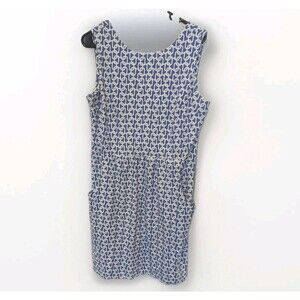 Jude Connally Mary Pat Blue White Chain link Nautical Old Money Dress W Pockets